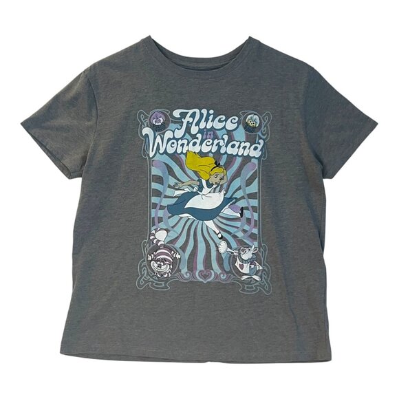 Disney Womens Gray Alice in Wonderland T-Shirt Size Small - Picture 1 of 5